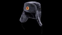 Ushanka Russian Fur Hat - Grey