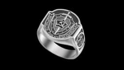 Border Forces KGB USSR Ring - Silver