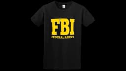 FBI Short Sleeve T-Shirt - Black/Yellow