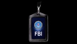 FBI ID Leather Card Holder With Lanyard