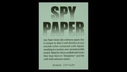 Disappearing Spy Paper Notepad