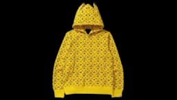 Full Zip Hoodie Pikachu Monogram - Yellow