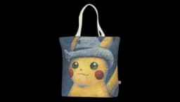 Pikachu Self-Portrait With Grey Felt Hat Canvas Tote
