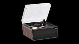Vinyl Record Player With Speakers - Walnut Wood