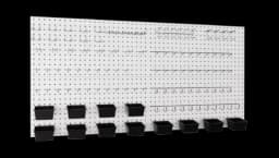 Metal Pegboard Wall Organizer Large - Silver