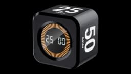 Digital Visual Pomodoro Timer Cube - Black