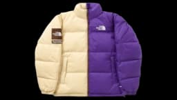 Split Nuptse Jacket - White/Purple