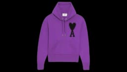 Logo-Intarsia Knit Hoodie - Purple/Black