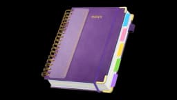 Hardcover Spiral Notebook 300 Pages - Purple