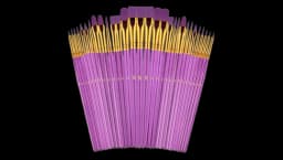 Paint Brushes Set Of 30 - Purple