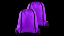 Drawstring Backpack - Purple/Black