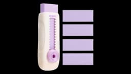 Sliding Retractable Eraser Set Of 4 - Purple
