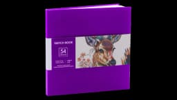 Hardcover Square Small Sketch Book - Purple