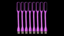 Flexible Mini USB LED Lamp Set Of 8 - Purple