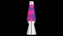 Silver Base Grande Lava Lamp - Purple