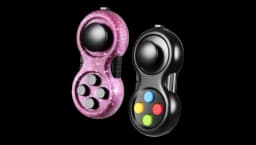 2 Pcs Fidget Pad Game Controller - Black/Pink