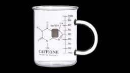 Caffeine Beaker Molecule Mug - Clear/White
