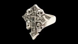 TGF Skull Cross Ring - Silver