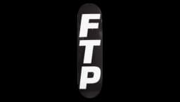 Vertical Logo Skateboard Deck - Black/White