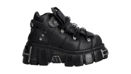 Lace Up Chunky Boots - Black