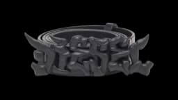 B-Graffiti Leather Belt - Black