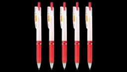 Gel Ballpoint Pen 0.5mm Set of 5 - Red