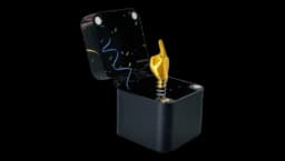 Pop Up Middle Finger Box - Black/Gold