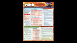 Math Common Core Algebra 1-9Th Grade Pamphlet