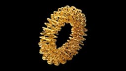 Spiky Sensory Finger Acupressure Rings 5Pcs - Yellow