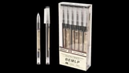 0.35mm Black Liquid Ink Rollerball Gel Pens - 12Pcs