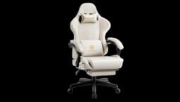 Gaming Chair with Speakers - Ivory
