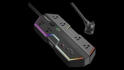 Surge Protector RGB Power Strip - Black