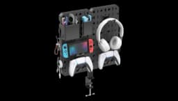 7 in 1 Clamp-on Desk Pegboard - Black