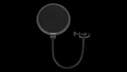 Professional Microphone Filter Shield - Black