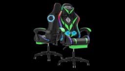 Gaming Chair with Bluetooth Speakers and RGB LED Lights