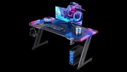 Gaming Desk with LED RGB Lights 47 Inch