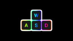 WASD Keyboard Buttons RGB Sticker