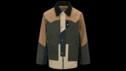 Patchwork Washed Jacket - Multicolor