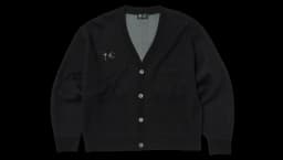 TC Bone Knit Cardigan - Black