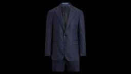 Polo Tailored Herringbone Wool Suit - Navy