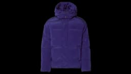 Oversized Quilted Logo Puffer Jacket - Bellwether Blue