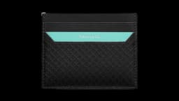 T-Square Leather Card Case - Tiffany Blue