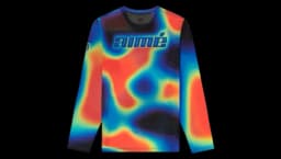 Thermal Print Long-Sleeve Mesh Tee - Multicolor