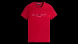 Logo Embroidery Jersey Slim T-Shirt - Medium Red