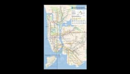 Laminated NYC Subway Map Poster 2024