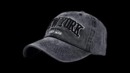 NYC Distressed Baseball Hat - Black