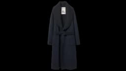Wool Mohair Blend Coat - Night Melange