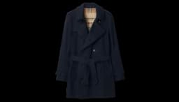 Short Kensington Heritage Trench Coat - Coal Blue