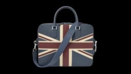 Slim Leather Briefcase - Brit Pebble