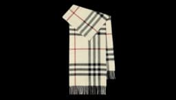 Check Cashmere Scarf - Stone